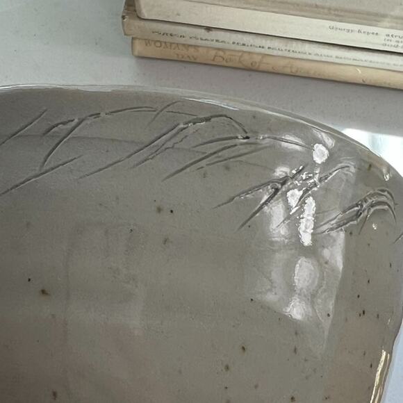Studio Art Pottery Handmade Bowl Speckled Gray W/ Glossy Finish Signed By Anne C - Picture 8 of 16